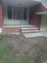 New poured concrete front porch & steps