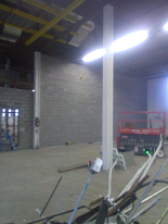 Partition wall in commercial warehouse