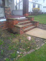 Rebuilt front steps