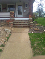 Rebuilt front steps